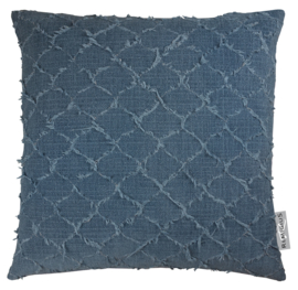 Sierkussen Tropea Navy Sil 55x55 cm