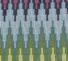 Sierkussen Gobelin zigzag 50x30 cm.