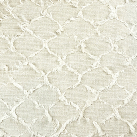 Kussen "Tropea" beige, katoenmix, velours 55x55cm