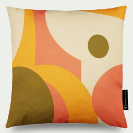 Sierkussen oranje, roze, geel, groen "Sunny" 45x45cm