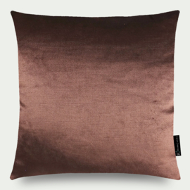 Kussen satijn velours bruin, fluweel  45x45cm