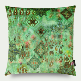 Sierkussen "Marrakech" groen, velours 50x50cm