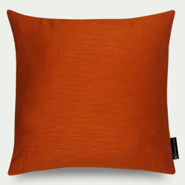 Kussen linnen brique, steenrood, natuurlijk materiaal 50x50cm
