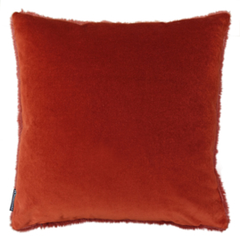 Sierkussen fake mink bont coral 55x55 cm