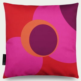 Sierkussen rood, roze, paars  "Calm"  45x45cm