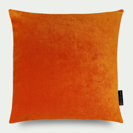 Sierkussen velours oranje, "Serious Orange" 45x45cm