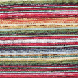 Kussen "Lineco" strepen, meerkleurig, katoenmix 60x40cm