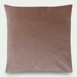 Sierkussen velours, oud roze, bloemen "Bella Fiore" 45x45cm