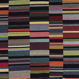 Kussen gobelin, streep,  bruin, zwart, etc. 60x40cm