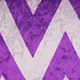 Kussen velours paars, lila, zigzag, "heartbeat Purple" 60x40cm