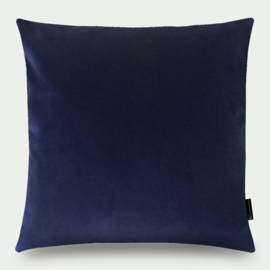 Kussen velours, donkerblauw, effen 45x45cm