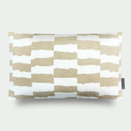 Sierkussen beige, creme, streepjes 60x40cm