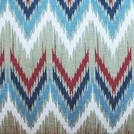 Kussen velours, beige, donker blauw, rood, creme "Java Gold" 60x40cm