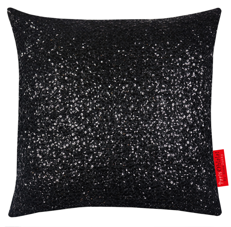 Sierkussen Sparkling Black 50x50 cm