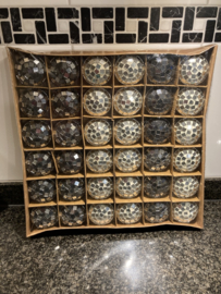 OPBERGDOOSJE KLEIN LUXE MET MOZAIEK SPIEGELGLAS rond 5 CM
