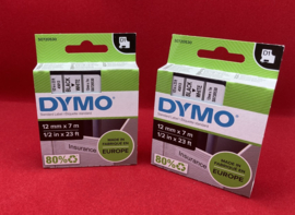 DYMO S0720530-45013 TAPE ZWART OP WIT 12 mm (origineel)