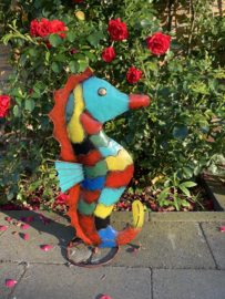 ZEEPAARD METAAL HANDMADE met waxinehouder 48 CM