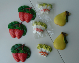 MAGNEETJES DIVERSE GROENTEN EN FRUIT 8 STUKS