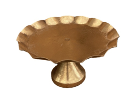 PRESENTEERSCHAAL BONBON CUB CAKE SCHALA OP VOET GOLD DIA 21 CM