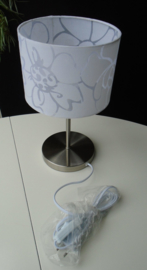 TAFELLAMP SCHEMERLAMP STAANDE WIT 33 CM