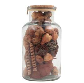 DECO GLAS BOTTLE FLORA 210 LIGHT BROWN