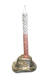 KANDELAAR COWBOYHOED KERAMIEK GOUD 13,5X11X7 CM