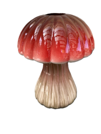 Vaas Paddenstoel Champignon rood 20,3 cm