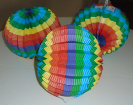 LAMPION REGENBOOG KLEUREN DIA 25 CM