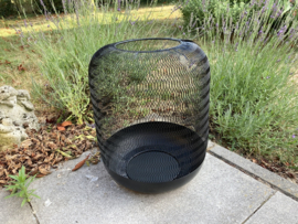 WINDLICHT OLY (42 CM) METAAL ZWART RIVERDALE