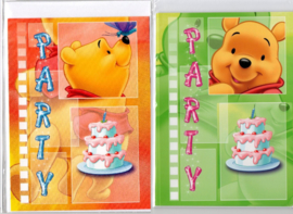 PARTY UITNODIGINGSKAARTEN KINDEREN 20 stuks Winnie the Pooh.