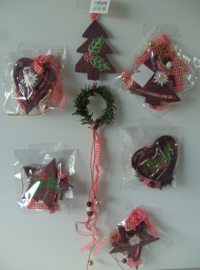 KERST DECO HANGERS 6 VERSCHILLENDE