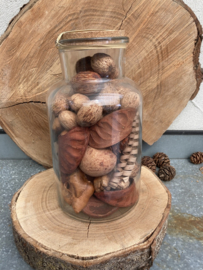 DECO GLAS BOTTLE FLORA 210 LIGHT BROWN