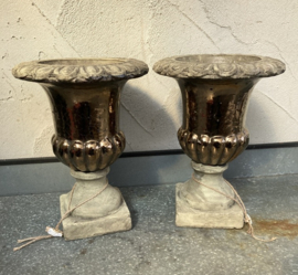 KELKVAAS OP VOET BETON GOUD-BRONS 29 CM