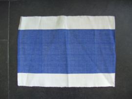 PLACEMAT KATOEN 48X34 BLAUW WIT 6 stuks