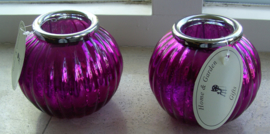 WAXINELICHTJES IN VIOLET 2 STUKS