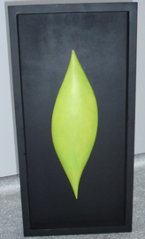 WAND DESIGN BLACK GREEN LEAF 50X25X5 CM