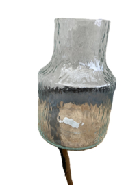 Stijlvolle Glazen Vaas met Structuur transparant