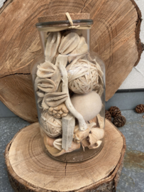 DECO GLAS BOTTLE FLORA 210 NATUREL