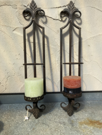 Eyecatcher voor aan de wand: Handmade wandhouder met olielamp (69 cm)