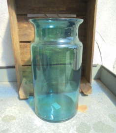 VAAS GLAS MELKBUS TURQUOISE 29 CM DIA 16 CM