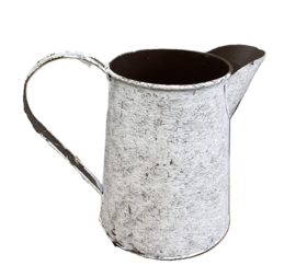 FLOWERPOT BROCANTE SCHENKKAN DECORATIE MET PRINT VOGEL WIT 15 cm