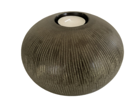 WAXINELICHT DESIGN GOLD BLACK DIA 16 CM