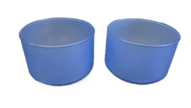 GLAZEN KOMMETJES IN BLAUW 4 stuks
