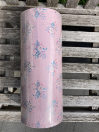 INPAKPAPIER CADEAUPAPIER ROL 185 meter 38 CM BOEKET ROZE