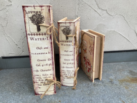 DECORATIE BOEKEN FLORE DES JARDINIER 3 DLG GROTE SET