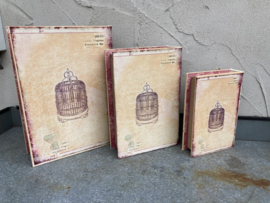 DECORATIE BOEKEN FLORE DES JARDINIER 3 DLG GROTE SET