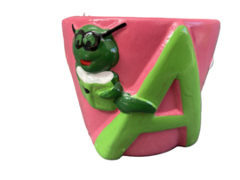 MINI BLOEMPOTJES MET LETTERS EN DIERTJE VOOR KINDERKAMER