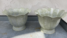 METALEN PLANTENBAK BLOEM OLD LOOK GREEN 26 CM
