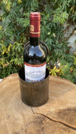 FLESSENHOUDER – BLOEMPOT MET HANDVAT OLD IRON