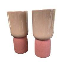 VAAS DUBLO BEIGE TERRA HOOG 24,8 CM
